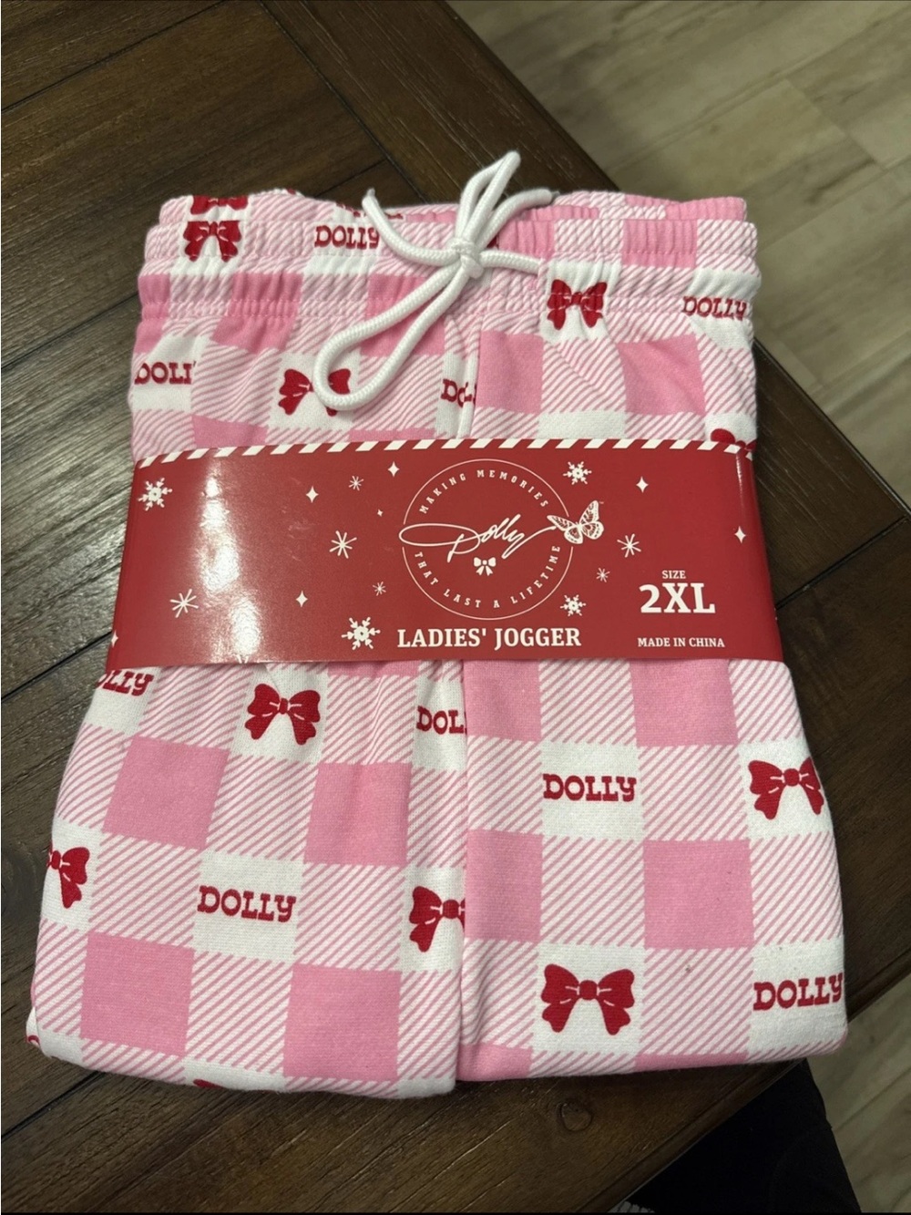 Dollcake Pink and Red Checked Pajama Joggers size 2x